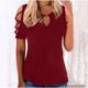 thumbnail image 2 of Tops a la moda para mujer, camisetas holgadas informales con estampado de Pascua, blusa con estampado de cuello redondo Pompotops hfajkhk128726, 2 of 9
