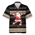 thumbnail image 5 of Camisa hawaiana con estampado 3D de Papá Noel y renos para hombre, camisas hawaianas informales de manga corta para fiestas navideñas, 5 of 5