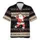 thumbnail image 5 of Camisa hawaiana con estampado 3D de Papá Noel y renos para hombre, camisas hawaianas informales de manga corta para fiestas navideñas, 5 of 5