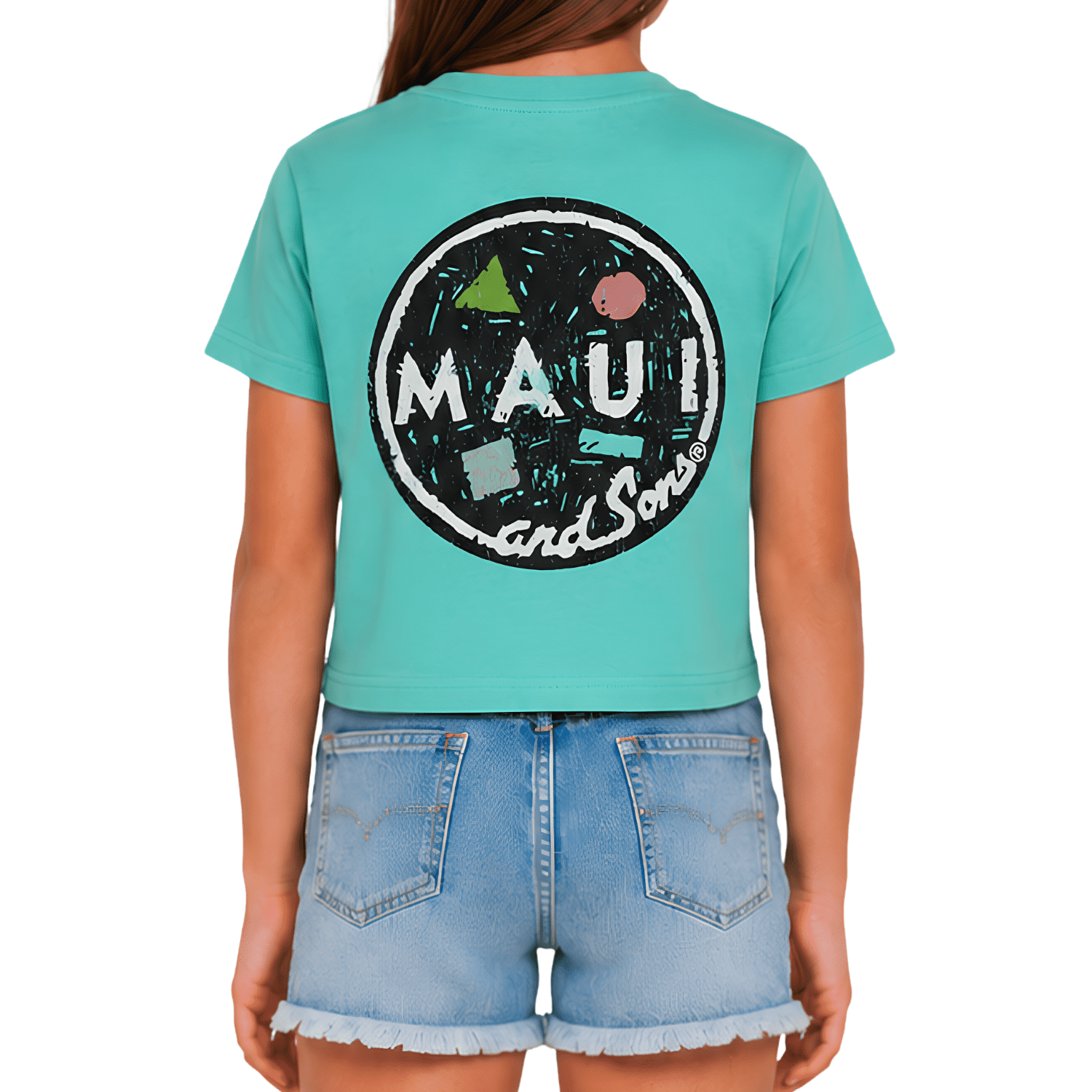 Maui and Sons Real Pure Short Sleeve Girl's T-Shirt Crew Neck Graphic Tee Inspired by California Surf Culture & Designed for Everyday Comfort