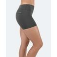thumbnail image 6 of Tough Mode Women's 3" 5" Mid-Waisted Athletic Running Workout Volleyball Spandex Gym Dance Crossfit WOD Lifting Active Soccer Sports Training Compression Booty Shorts, 6 of 8