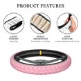 thumbnail image 4 of Balery pink heart Fundas elásticas antideslizantes para volante, funda protectora universal para hombre y mujer, 15 pulgadas, accesorios para coche., 4 of 6