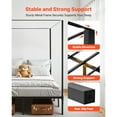 thumbnail image 3 of KFFKFF Full-Size Canopy Bed Frame for Bedroom, Durable Steel Bed Frame,  No Box Spring Required, Underbed Storage, Simple Assembly, Black, 3 of 9