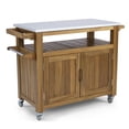 thumbnail image 1 of Pemberly Row Modern / Contemporary Brown Finish Wood Outdoor Cart, 1 of 6