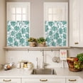 thumbnail image 3 of 3 Piece Kitchen Curtains and Valances Set Turquoise Paisley Floral Cafe Curtains 24 Inch Length Boho Vintage Ethnic Flowers Valance & Tier Curtain for Living Room Bedroom Window 54"x18"+27"x24"*2, 3 of 6