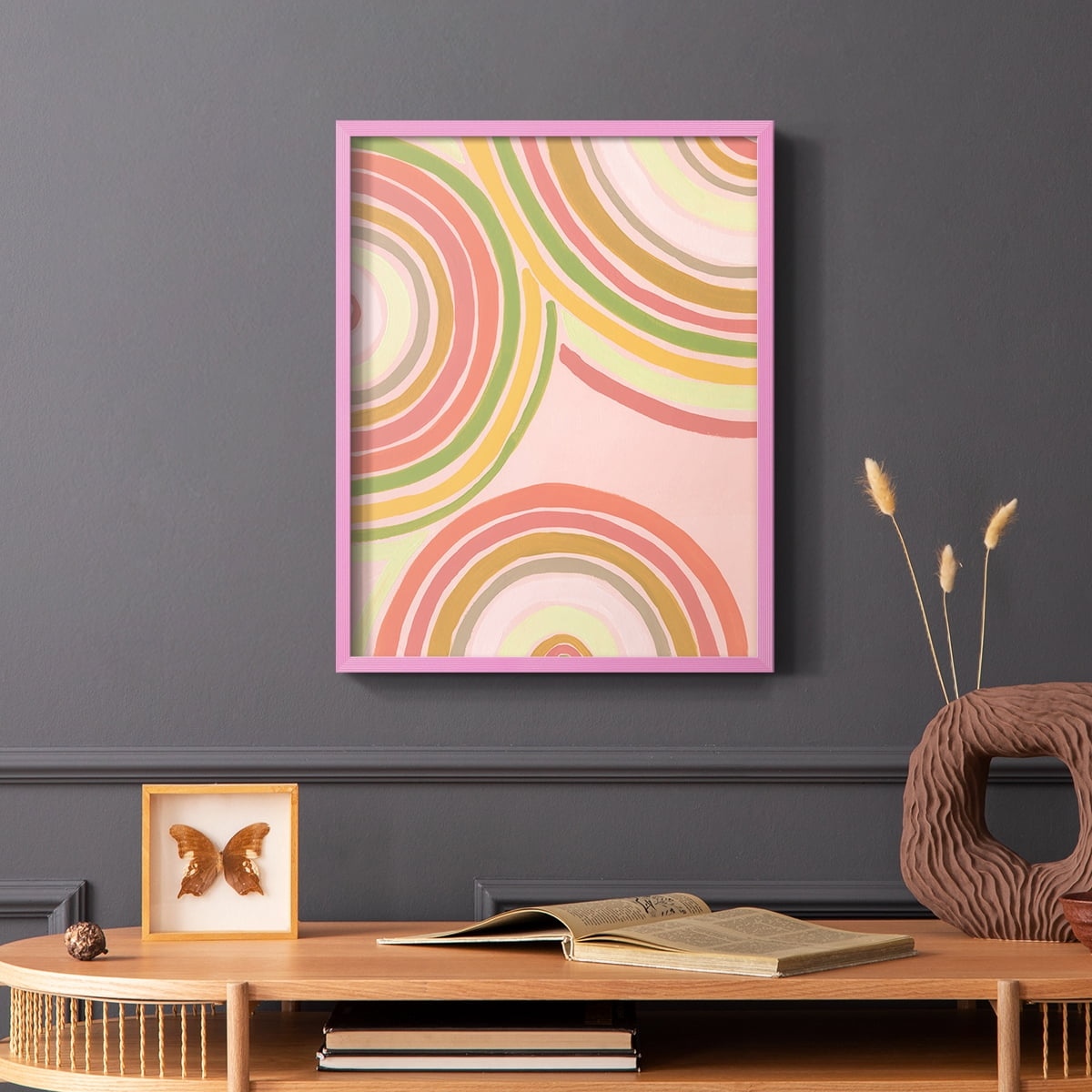 Abstract Rainbow I in Paper Solid Wood 11 x 14 Framed Print