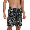 thumbnail image 6 of Mens Pajama Shorts, halloween Spider web print Sleep Shorts Men Pajama Bottoms Lounge PJ Shorts with Pockets, 6 of 6