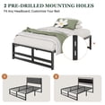 thumbnail image 6 of Amolife Twin Size 14'' Metal Platform Bed Frame with Large Under Bed Storage Space, Black, 6 of 10