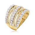 thumbnail image 3 of Ross-Simons 1.00 ct. t.w. Diamond Multi-Row Ring in 18kt Gold Over Sterling, Women's, Adult, 3 of 6