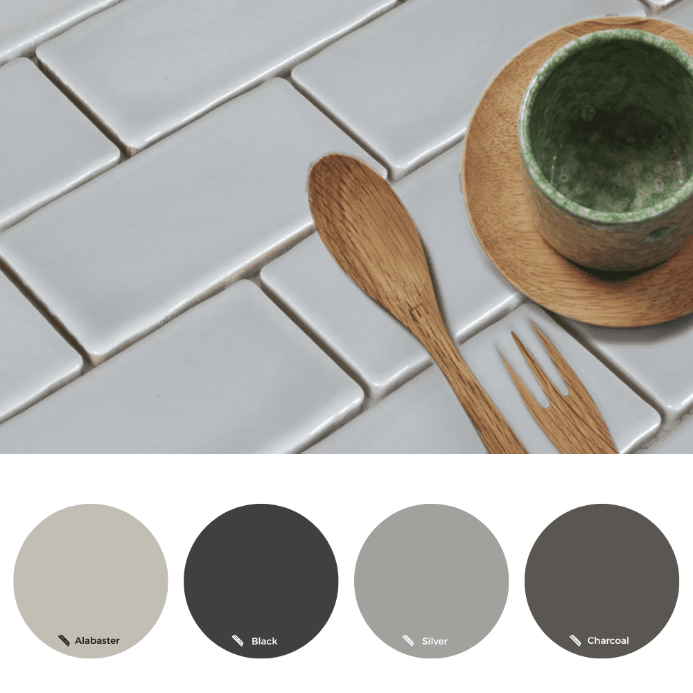 The Tile Life Metro Moon Glossy Porcelain Subway Mosaic Wall Tile, 12 x 12 in, 10-Piece