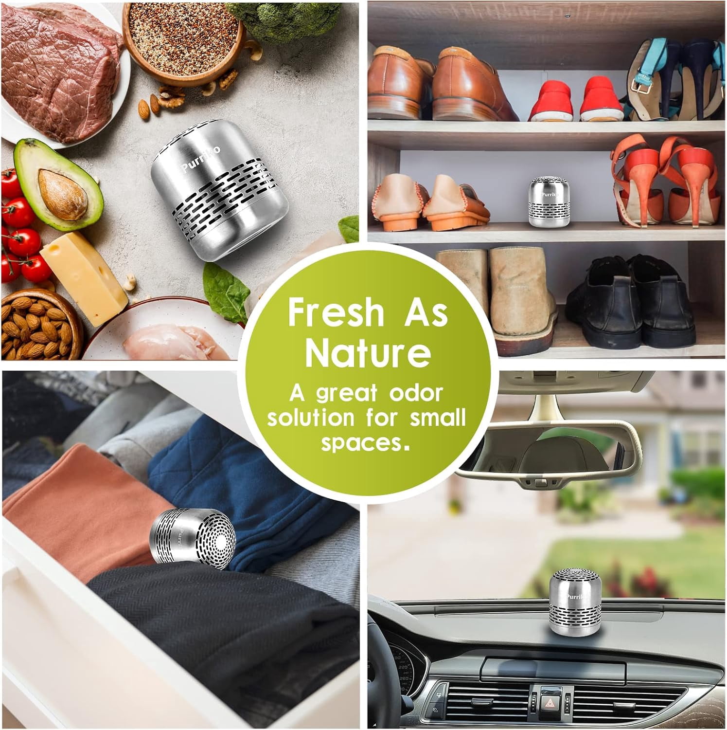 Refrigerator Deodorizer,Lasts up to 10 Years,Refrigerator Odor Eliminator,Fridge Deodorizer,More Effective Than Baking Soda Bamboo Air Purifying Bags