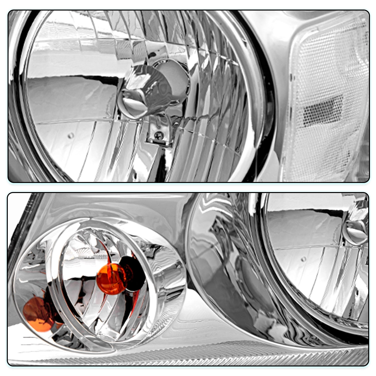 FOR 2004-2008 FORD F150 06-08 LINCOLN MARK LT HALOGEN HEADLIGHTS LAMPS PAIR