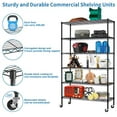 thumbnail image 2 of NiamVelo 6-Tier Wire Shelving Unit  Heavy Duty Storage Shelf Adjustable NSF Metal Wire Shelf with Wheels, 2100LBS Capacity for Pantry Kitchen, Black, 2 of 6