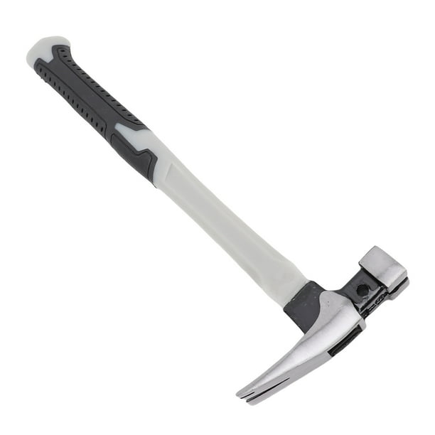 Hammer De Estaca De Campamento, Martillo Cuadrado Magnético De Fibra De Carbono, Martillo De Uñas De Goma Ergonómica Sin Deslizamiento