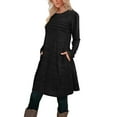 thumbnail image 5 of HongQid Womens Long Sleeve Tunic Dress Fall Fashion Sweater Dress with Pockets Pleated Front Casual Winter, 5 of 6