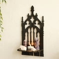 thumbnail image 2 of Gothic Styles Black Wood Wall Mounted Shelf Throne Design Decorative Storage Rack Floating Organizers For Home Decors, 2 of 8