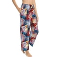 thumbnail image 2 of Xecao Hawaiian Style Women's Straight Lounge Pajama Pants: The Epitome of Relaxed Sleepwear, 2 of 9