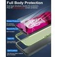 thumbnail image 3 of Revvl 6 Pro Case, Revvl 6X Pro Case, with Glass Screen Protector, Dust-Proof Port Cover, Full Body Rubber Protection Phone Case for T-Mobile Revvl 6/6x Pro 5G, Green/Grey, 3 of 16