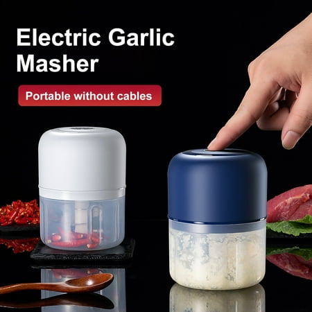 

BetterZ Electric Garlic Masher Powerful Long Standby Time Rechargeable Wireless Mini Electric Garlic Crusher for Meat