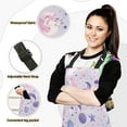 thumbnail image 2 of Moons Planets Stars 5 Pcs Kitchen Set Heat Resistant Oven Mitts and Non-Slip Pot Holders with Adjustable Cooking Apron, 2 of 6