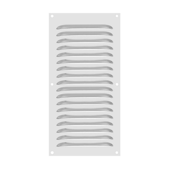 Uxcell 8 x 16 Inch Stainless Steel Vent Cover, Screen Air Grille HVAC Louvered Grill, Silver Tone
