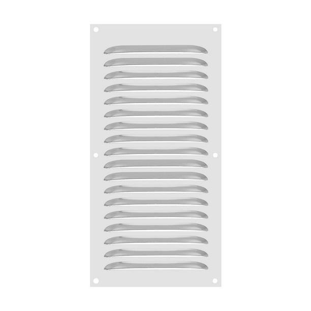 Cubierta de ventilación de acero inoxidable Uxcell de 8 x 16 pulgadas, rejilla de aire, parrilla con louver, tono plateado