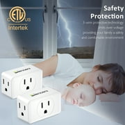 LENCENT 2 to 3 Prong Outlet Plug Adapter, Multi Wall Plug splitter,3 Way Outlet Extender,Travel Power Adaptor 3 AC for US to Japan-Type A,2 PACK