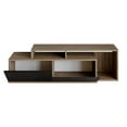 thumbnail image 4 of Nexera 58" Modern Engineered Wood TV Stand, Walnut & Black Melamine, 4 of 5