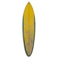 thumbnail image 3 of Distressed and Rustic Yellow Surfboard Wood Panel Wall Art, 3 of 4
