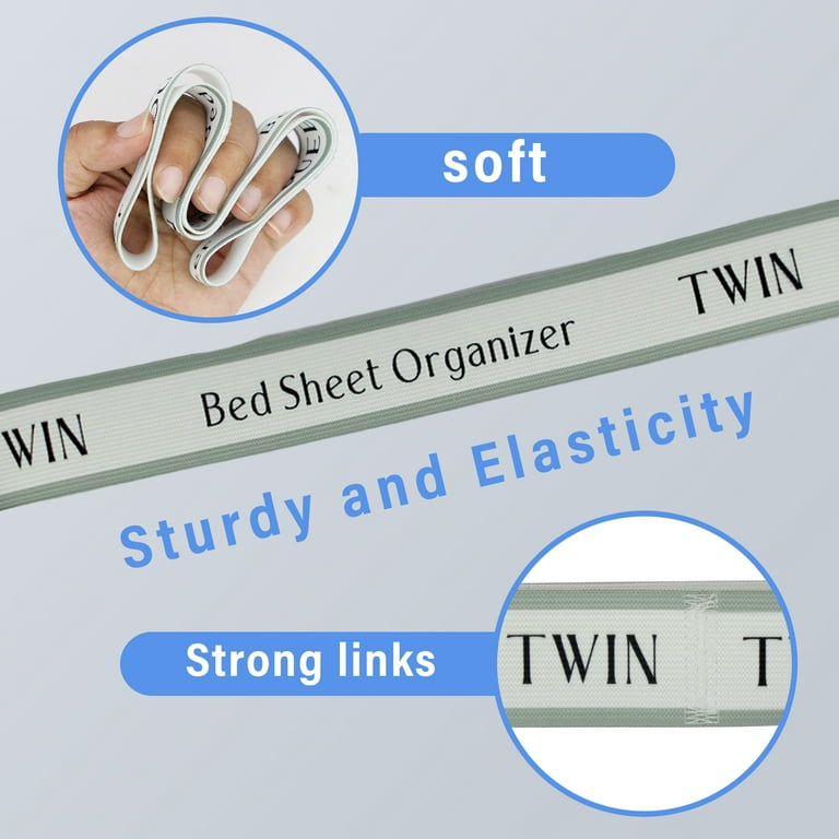 Sheet Keepers set of 2bed Sheet Organizers/sheet Bands/sheet Straps/straps  for Linen/ Closet Organization 