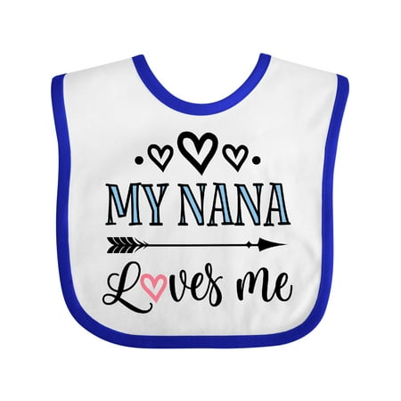 

Inktastic My Nana Grandma Loves Me Girls Gift Baby Girl Bib