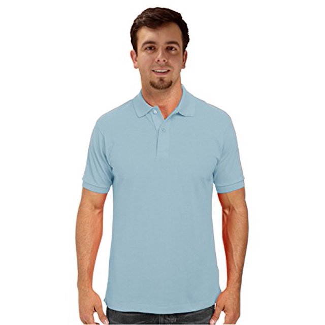 Peach Couture Polo Piqué Classique à Manches Courtes pour Hommes