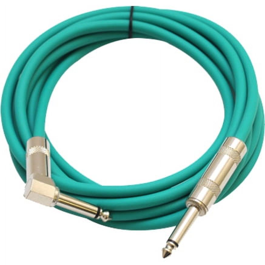 Seismic Audio Right Angle to Straight Guitar Cable 10' (4 Pack)