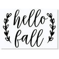 thumbnail image 6 of Hello Fall Laurel Leaf Wreath Vinyl Art Sticker Autumn Wall Home Décor, 12x9-Inch Black, 6 of 6