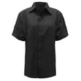thumbnail image 2 of T Shirts for Women 2026 Summer Cotton Linen Short Sleeve Button Down Collared Business Casual Office Work Tshirt Blouse, 2 of 4