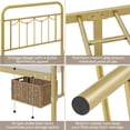 thumbnail image 4 of Yaheetech Metal Platform Bed Frame with Vintage Headboard and Footboard, Twin, Antique Gold, 4 of 7