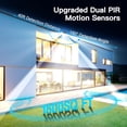 thumbnail image 4 of shiyou-Outdoor Solar Motion Sensor Lights - Dual Sensor 342 LED 4000LM 7000K for Outside Security Lighting - IP65 Waterproof and Remote Control Flood Lights for Yard, Garage, Garden (1 Pack), 4 of 4