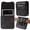 Black, variant on Caseswill for Motorola Razr 40 Case Premium Retro Leather Magnetic Phone Pouch With Belt Clip Holder