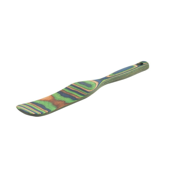 Island Bamboo 11 Pouces Spurtle - Ustensiles de Cuisine Island Bamboo - Cuillères en Bois Spurtle, Ustensiles de Cuisine Island Bamboo Pakkawood, Spurtle Coloré, Ustensiles en Bois Pakka - Paon