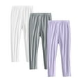 thumbnail image 2 of YUNAFFT Girls Thin Fit Leggings Stretchy High Waist Comfy Soft 3-Pack Everyday Casual, 2 of 9