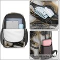 thumbnail image 4 of White and Gold Marble Pattern 17" School Backpacks for Teens,Waterproof Oxford Fabric,S-Shape Padded Straps for School,Travel,Hiking,Camping, 4 of 6