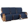 thumbnail image 2 of TOPCHANCES Recliner Sofa Cover, One-piece Reclining Couch Slipcover for 3-Seater Recliner Sofa, Waterproof Furniture Protector for Pets Kids, Navy Blue, 2 of 9