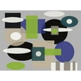 thumbnail image 2 of Auda, Christine 18x15 White Modern Wood Framed Museum Art Print Titled - Geometric Vitality, 2 of 4