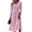 Pink #21, variant on 3/4 Sleeve Midi Dresses for Women Spring Summer Flowy A Line V Neck Dress Elegant Formal Ruched Dress 3XL