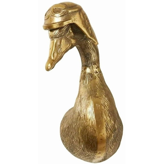 Animal Heads Wall Art Decor, 3D Wall Mount Ornament, Aesthetic Gold Wall Sculpture Home Decor, Resin Animal Head Wall Hanging Decoration for Family Living Room Bedroom Bathroom Kitchen Gift (Duck)