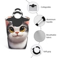 thumbnail image 3 of Sikiie Cute Cartoon Kitten Square Laundry Bag Large Collapsible Dirty Clothes Bags With Handles Waterproof Essentials Storage For College Dorm, Family, 3 of 5