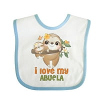 Inktastic Cute Sloth I Love My Abuela Boys or Girls Baby Bib
