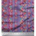 thumbnail image 1 of Soimoi Poly Georgette Fabric Stripe,Leaves & Floral Decorative Fabric Prints by Yard 42 Inch Wide, 1 of 1