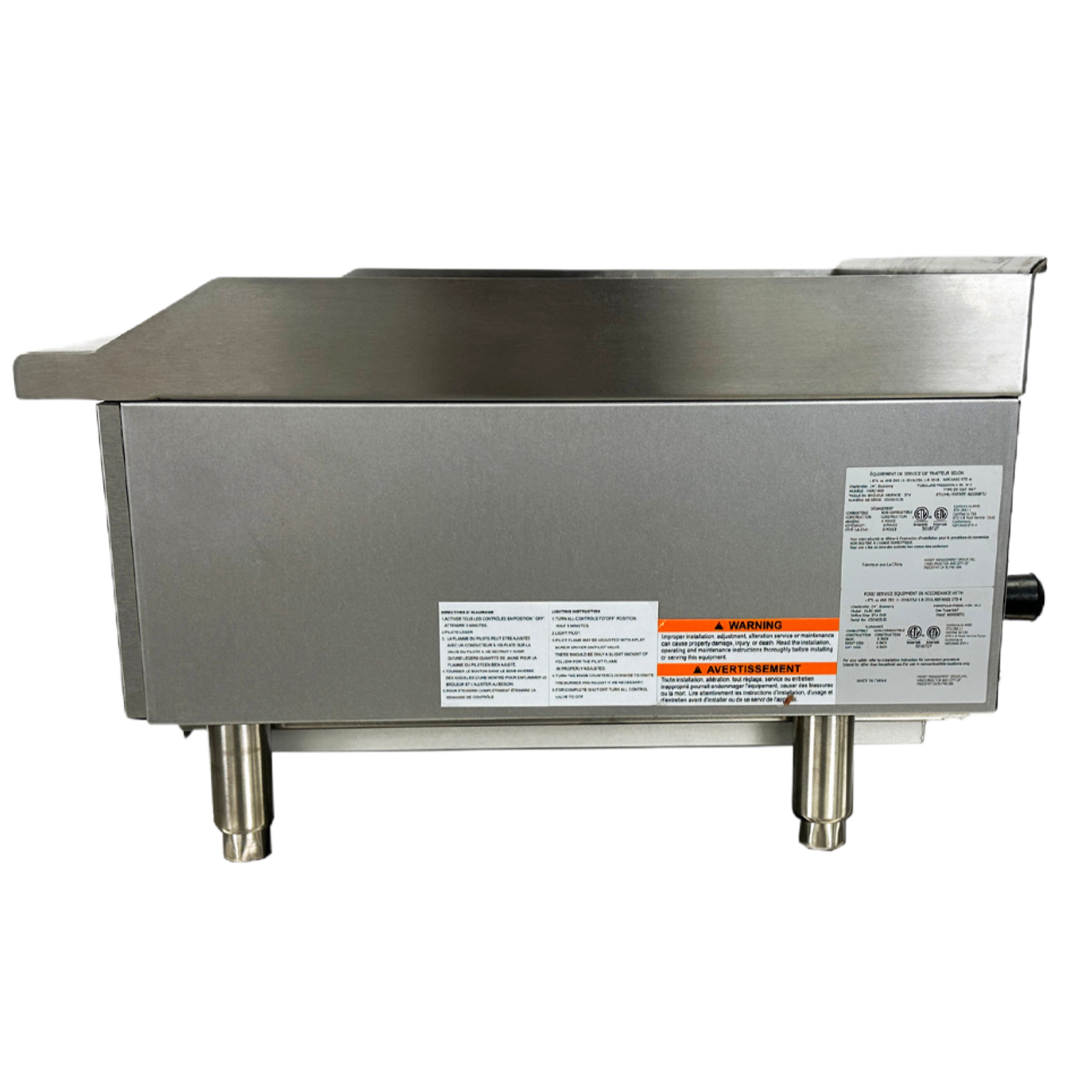 24 in. Commercial Radiant Countertop Charbroiler 60,000BTU Restaurant Gas Radiant Broiler Grill 2 Burners NSF ETL
