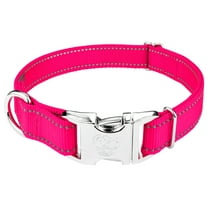 Country Brook Petz® Premium Hot Pink Reflective Nylon Dog Collar - Small